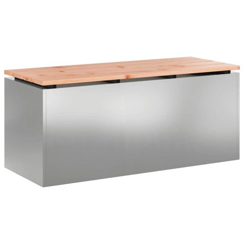 Градинска пейка Сребрист 100 x 40 x 43 см Поцинкована стомана