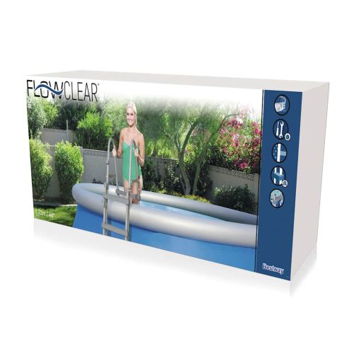 Bestway Стълба за басейн Flowclear, 4 стъпала, 122 см, 58331