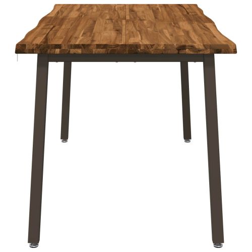 Маса за хранене с жив ръб 160 x 70 x 75 см Натурално