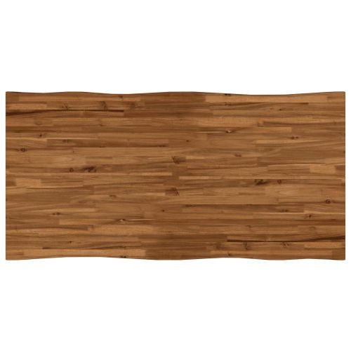 Маса за хранене с жив ръб 160 x 70 x 75 см Натурално
