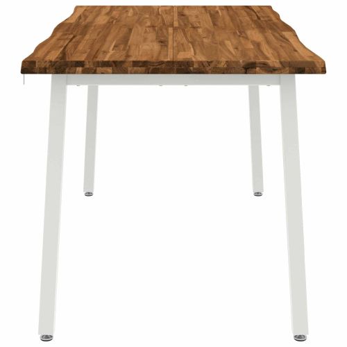 Маса за хранене с жив ръб 160 x 70 x 75 см Натурално