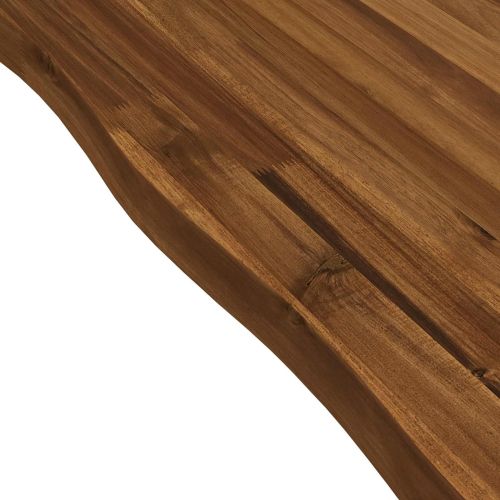 Маса за хранене с жив ръб 160 x 70 x 75 см Натурално