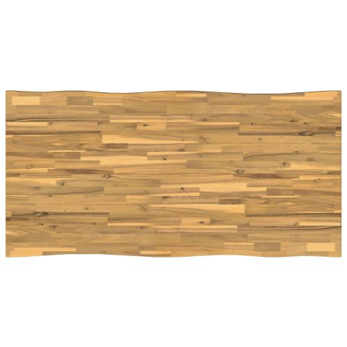 Маса за хранене с жив ръб 160 x 70 x 75 см Бяло