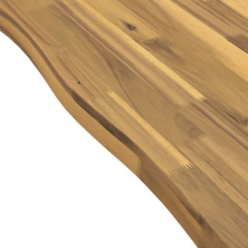 Маса за хранене с жив ръб 160 x 70 x 75 см Бяло
