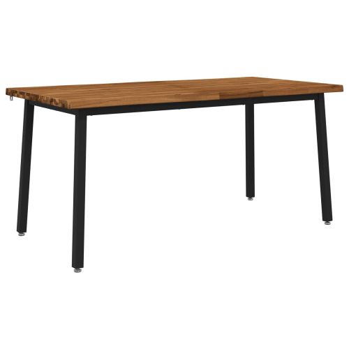 Маса за хранене с жив ръб 140 x 90 x 75 см Натурално