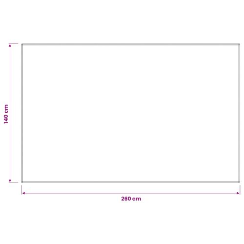 Плат за маса Правоъгълна Кремавобяло 140 x 260 cm Полиестер