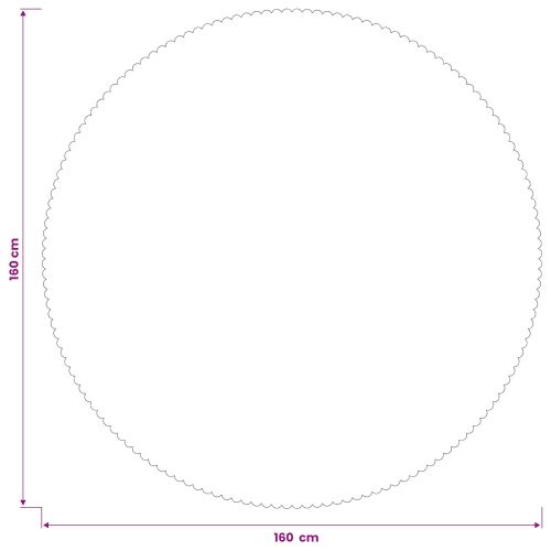 Плат за маса 5 бр. Кръгла Бяло Ø 160 cm