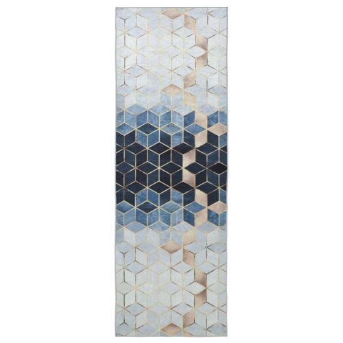 Каса за килим LESAKA Сребристо 50 x 400 см Диамантен велур