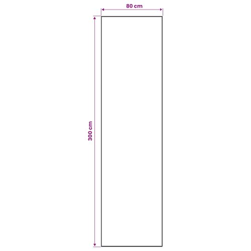 Каса за килим LESAKA Черно и бяло 80 x 300 cm Диамантен велур
