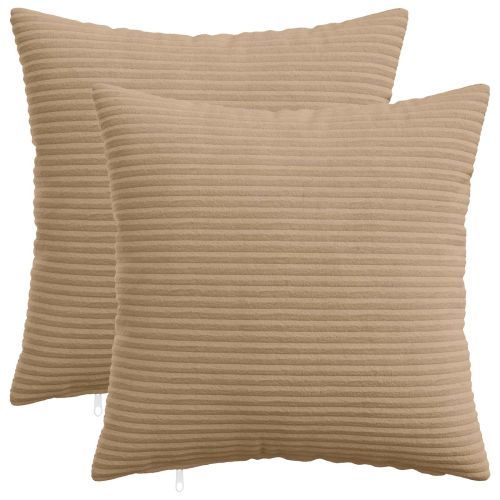 Калъфка за възглавница 2 pcs HEERLEN Кафяво 45 x 45 cm кордурой