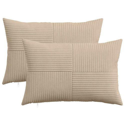 Калъфка за възглавница 2 pcs ALMELO Таупе 50 x 75 cm кордурой