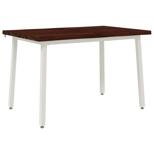 110 x 55 x 75 cm Солидно акациево дърво Тъмен кафяв и бяло