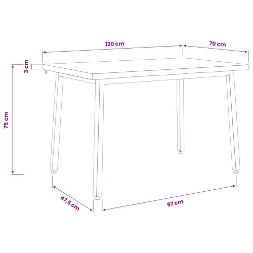 120 x 70 x 75 cm Солидно акациево дърво Естествено и кафяво