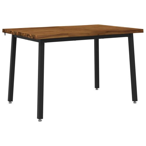 140 x 70 x 75 cm Солидно акациево дърво Естествено и черно