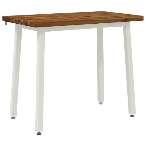 110 x 55 x 75 cm Солидно акациево дърво Естествено и бяло