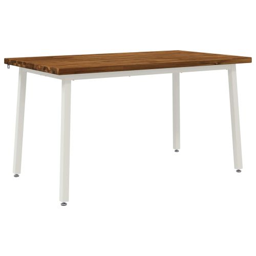 140 x 80 x 75 cm Солидно акациево дърво Естествено и бяло