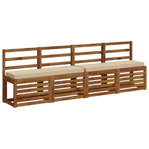 Калъфи за пейки, 2 части VUGHT 2 pcs 100% полиестер Кремаво