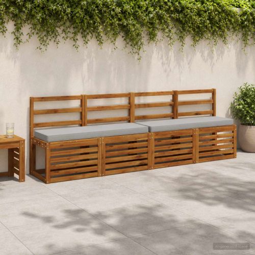 Калъфи за пейки, 2 части VUGHT 2 pcs 100% полиестер Сиво