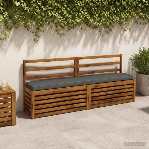 Калъфи за пейки, 2 части VUGHT 2 pcs 100% полиестер Сиво