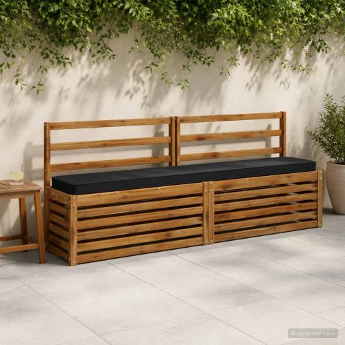 Калъфи за пейки, 2 части VUGHT 2 pcs 100% полиестер Черно