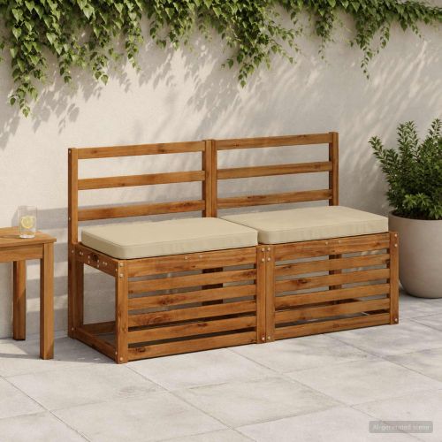 Калъфи за пейки, 2 части VUGHT 2 pcs 100% полиестер Бежово