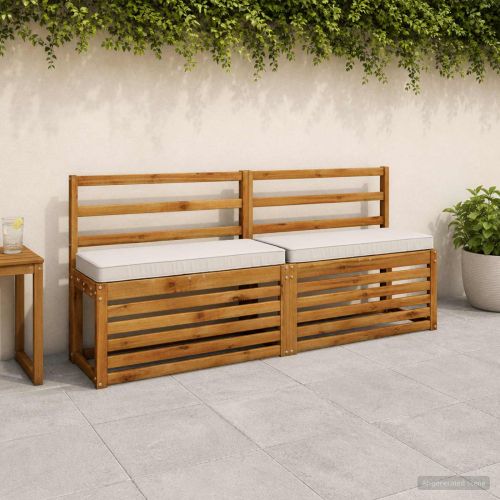Калъфи за пейки, 2 части VUGHT 2 pcs 100% полиестер Бяло