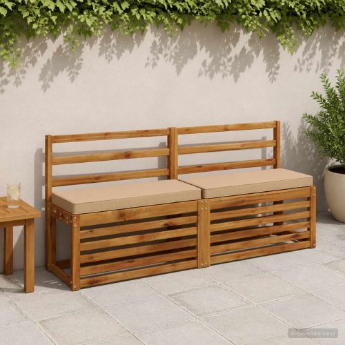 Калъфи за пейки, 2 части VUGHT 2 pcs 100% полиестер Пясък
