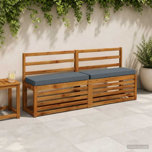 Калъфи за пейки, 2 части VUGHT 2 pcs 100% полиестер Синьо
