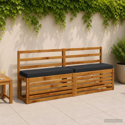 Калъфи за пейки, 2 части VUGHT 2 pcs 100% полиестер Тъмен син