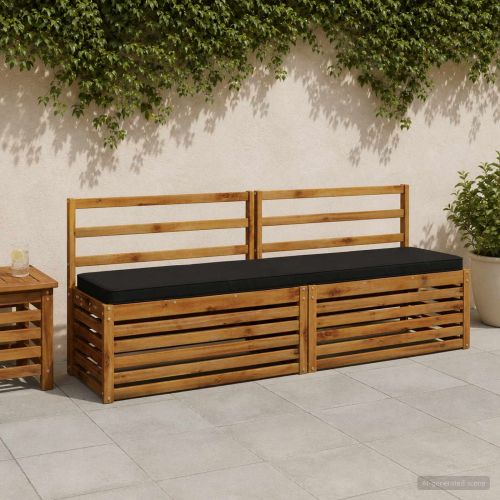 Калъф за пейка, 1 част VUGHT 100% полиестер Черно
