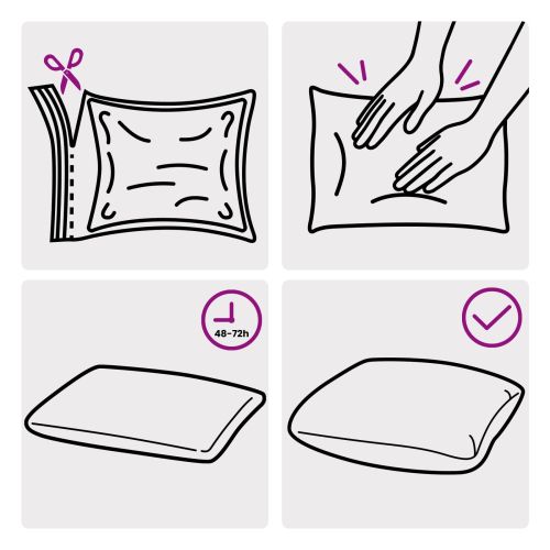 Възглавница с възглавница HEERLEN 2 бр. Черно Текстил