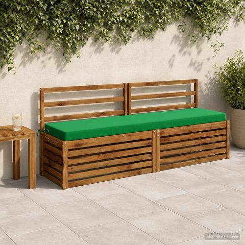 Калъфи за пейки, 2 части SOEST 100% полиестер Зелено