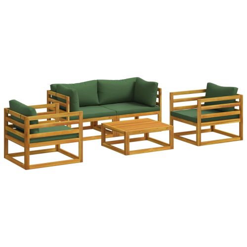 5 Часова градинска lounge комплект модулен Натурално