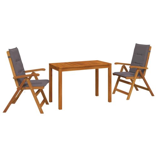 Garden Dining Set Натурално Солидно акациево дърво