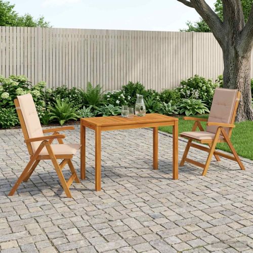 Garden Dining Set Натурално Солидно акациево дърво