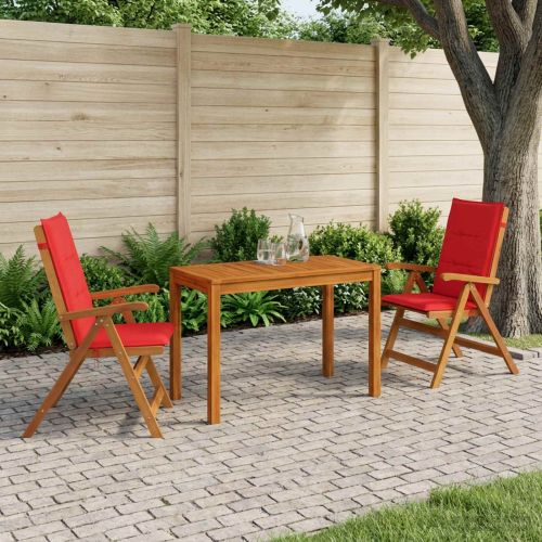 Garden Dining Set Натурално Солидно акациево дърво