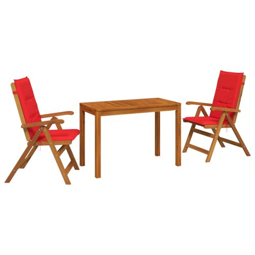 Garden Dining Set Натурално Солидно акациево дърво