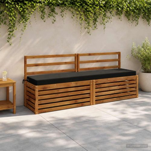 Възглавница за пейка SOEST 100% полиестер Черно 170 x 40 x 8 см
