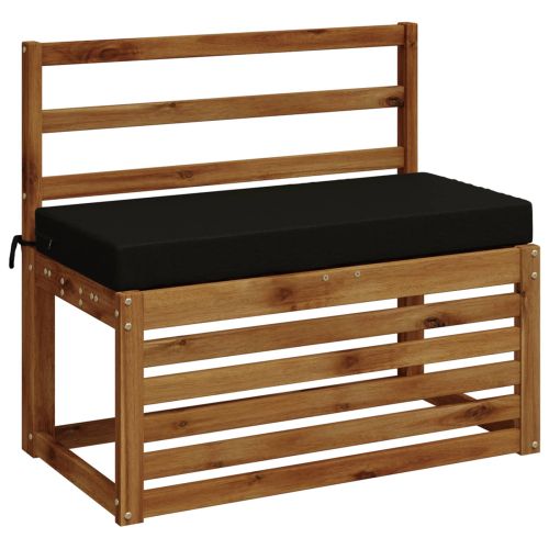Възглавница за пейка SOEST 100% полиестер Черно 80 x 40 x 8 cm