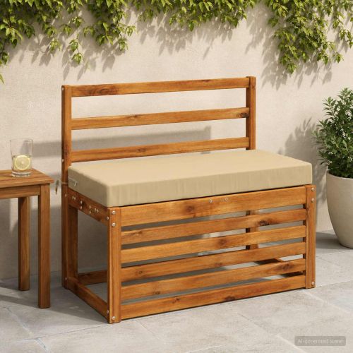 Възглавница за пейка SOEST 100% полиестер Бежово 60 x 40 x 8 см