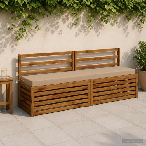 Възглавница за пейка SOEST 100% полиестер Пясък 180 x 40 x 8 см