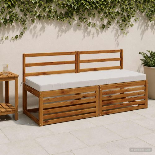 Възглавница за пейка SOEST 100% полиестер Бяло 140 x 50 x 8 см
