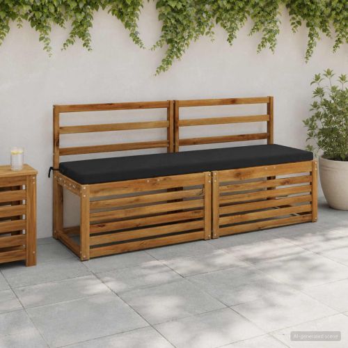 Възглавница за пейка SOEST 100% полиестер Черно 140 x 40 x 5 см