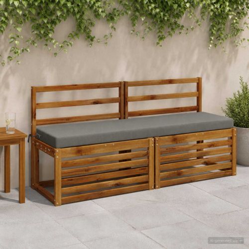 Възглавница за пейка SOEST 100% полиестер Сиво 140 x 40 x 8 см