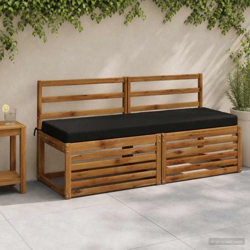 Възглавница за пейка SOEST 100% полиестер Черно 140 x 50 x 8 см