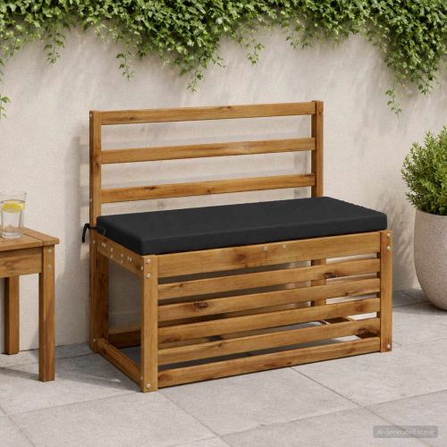 Възглавница за пейка SOEST 100% полиестер Черно 80 x 40 x 5 см