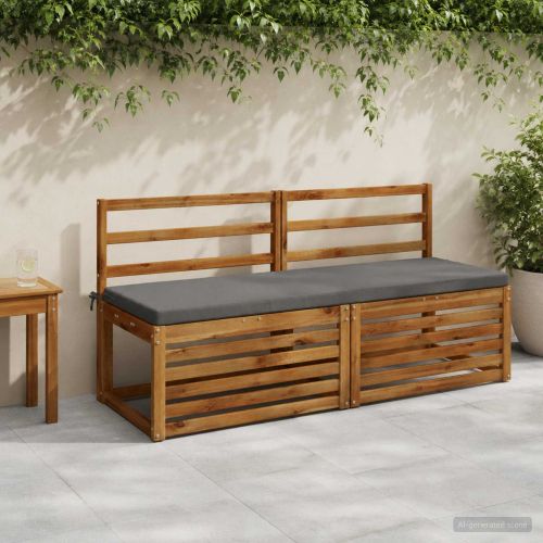 Възглавница за пейка SOEST 100% полиестер Сиво 140 x 50 x 5 см