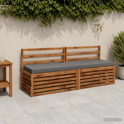 Възглавница за пейка SOEST 100% полиестер Сиво 180 x 40 x 8 см
