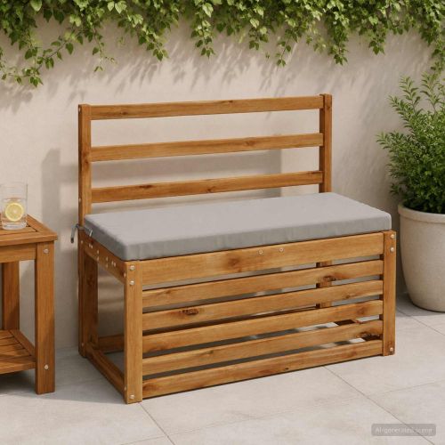 Възглавница за пейка SOEST 100% полиестер Сиво 80 x 40 x 5 см