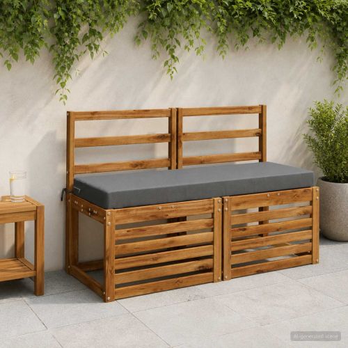 Възглавница за пейка SOEST 100% полиестер Сиво 120 x 40 x 8 см